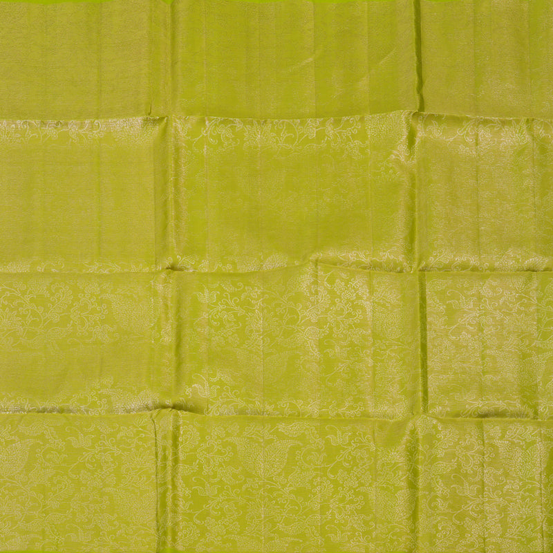 Hayagrivas Lime Green Handloom Soft Silk Saree KBE1195I8-1