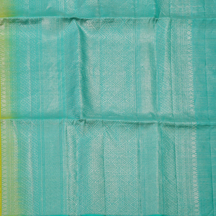 Hayagrivas Lime Green Handloom Soft Silk Saree KBE1195I8-1