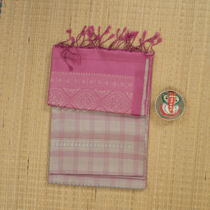 Hayagrivas Handloom Cream Soft Silk Saree KBE1195I9-1