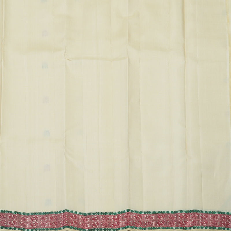 Hayagrivas Handloom Cream Kanjivaram Silk Saree KBE1198I2-2