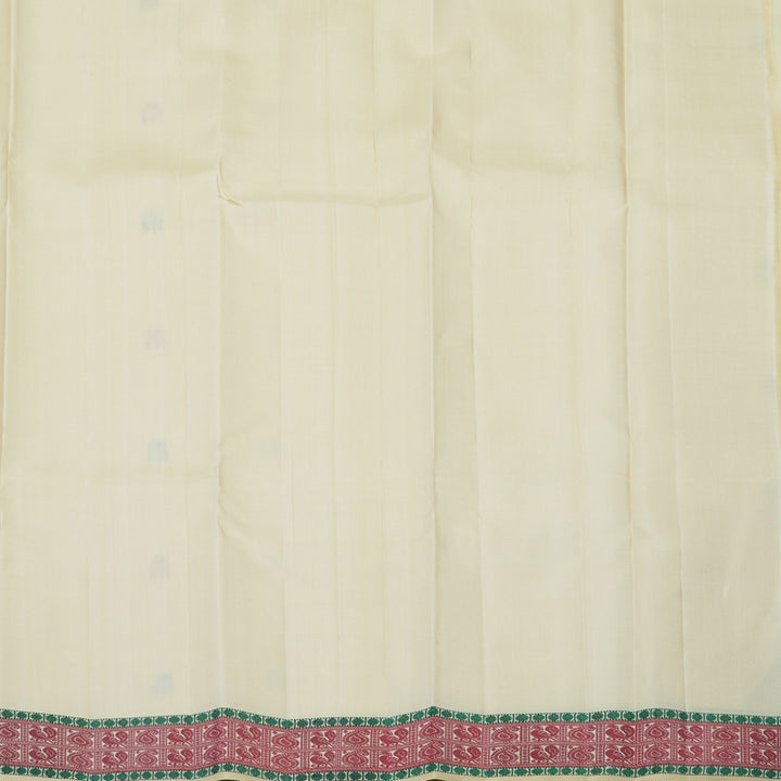 Hayagrivas Handloom Cream Kanjivaram Silk Saree KBE1198I2-2