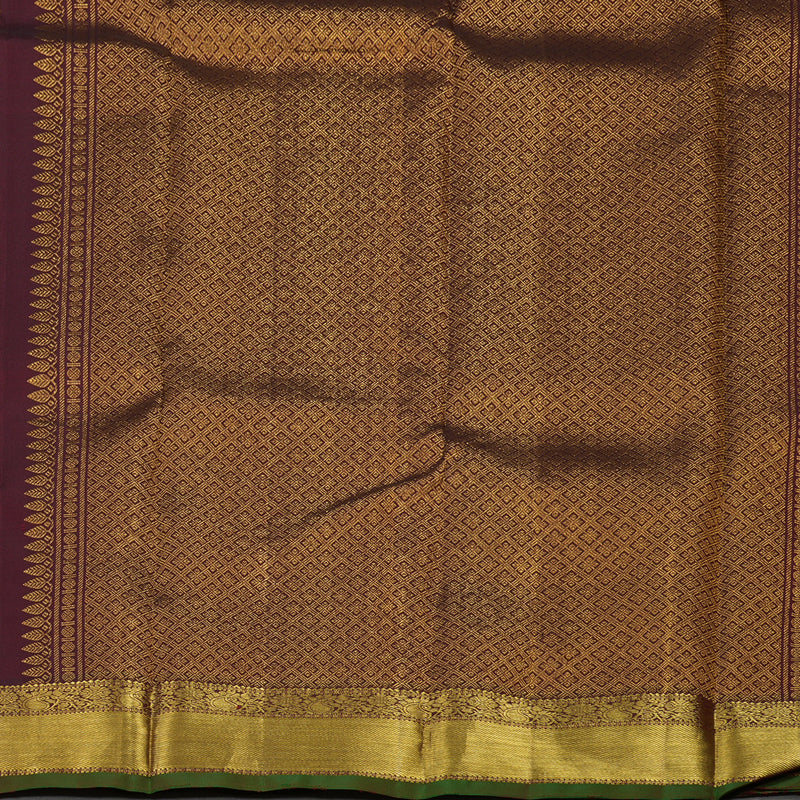 Hayagrivas Handloom Red Kanjivaram Silk Saree KBE1198I3-1