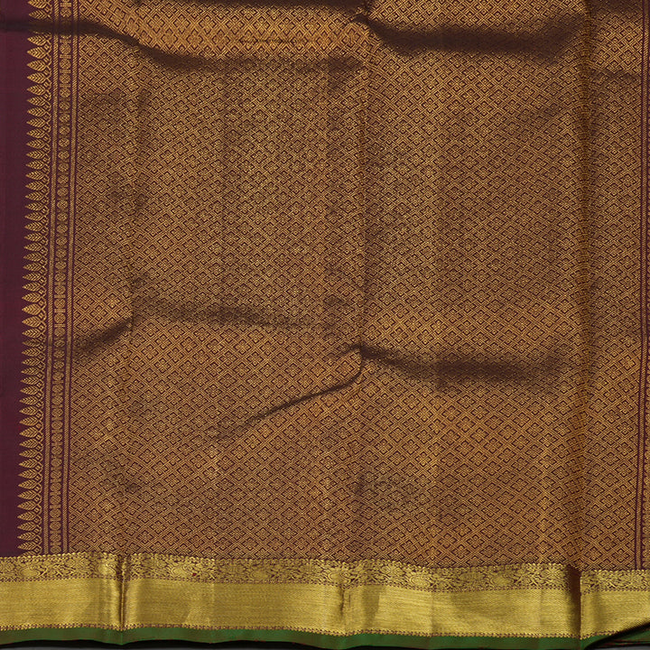 Hayagrivas Handloom Red Kanjivaram Silk Saree KBE1198I3-1