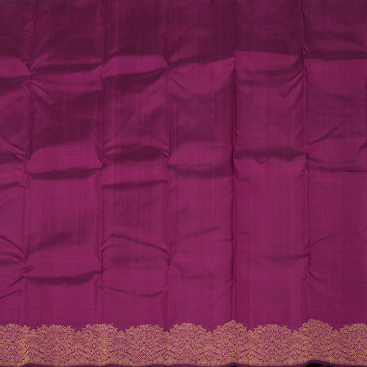 Hayagrivas Handloom Wine Purple Kanjivaram Silk Saree with Turning border KBE1200I9-1