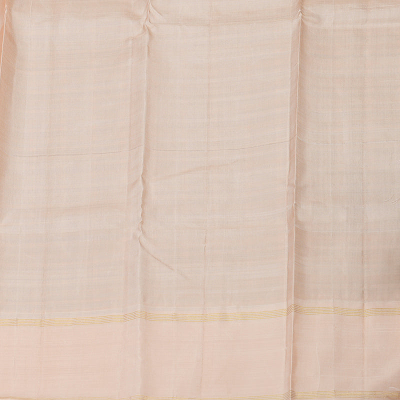 Hayagrivas Handloom Multicolour Checks Kanjivaram Silk Saree with Peach Orange Border KBE1209I1-1