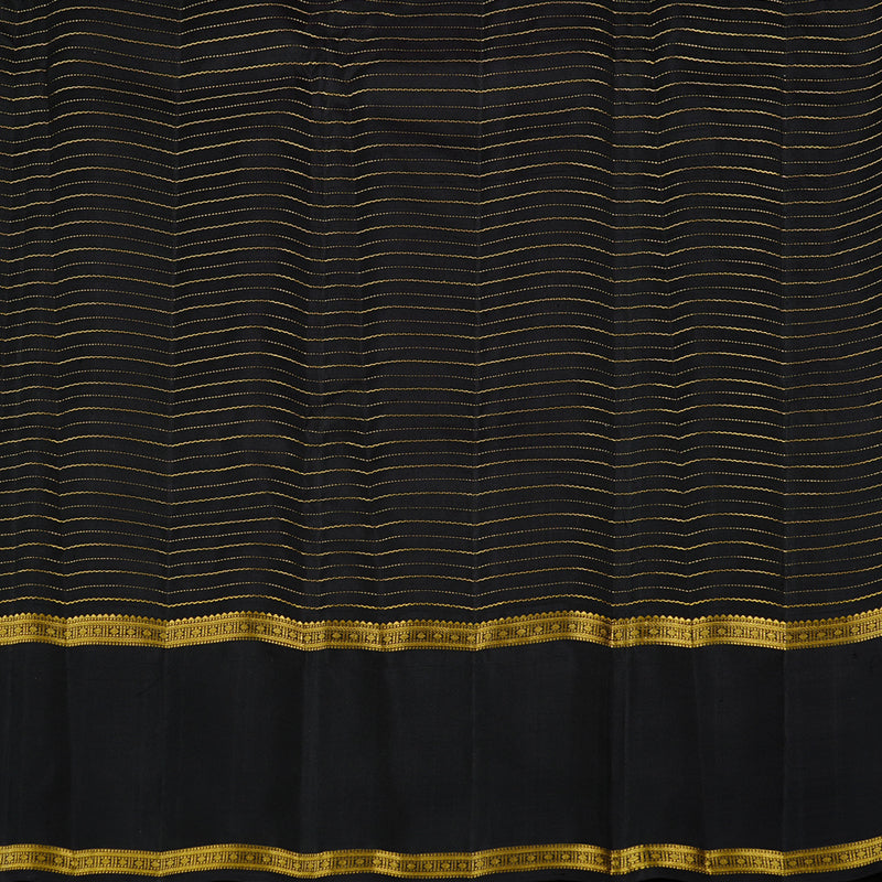 Hayagrivas Leaf Green With Purple Handloom Kanjivaram Silk Saree with Black Border KBE120D19-1