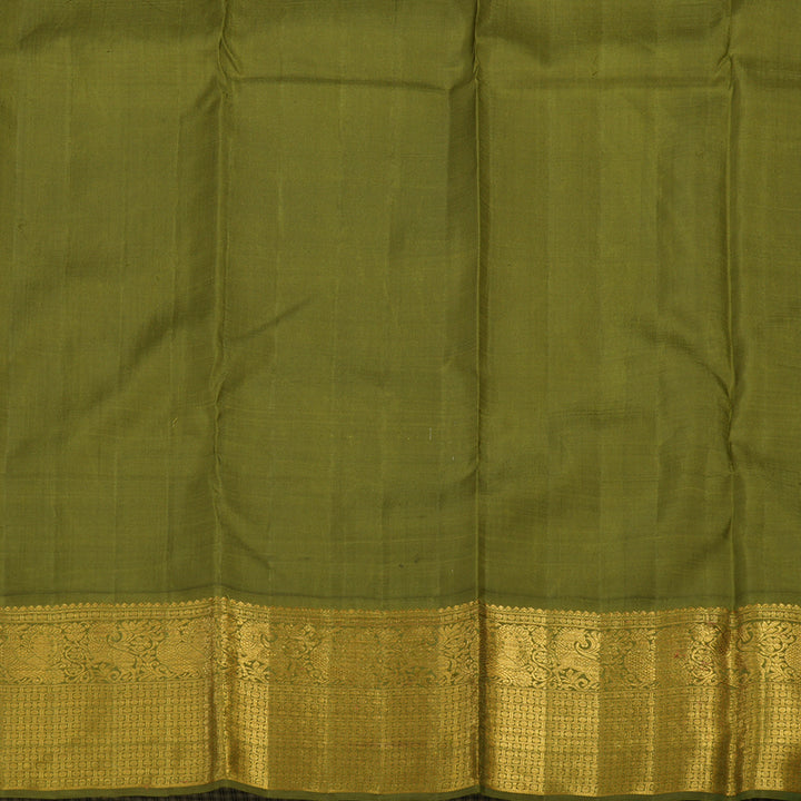 Hayagrivas Handloom Mild Onion Pink Kanjivaram Silk Saree with Mehandi Green Border KBE1212I3-1