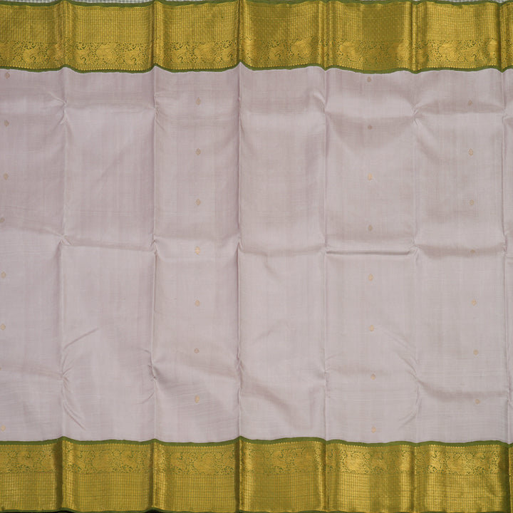 Hayagrivas Handloom Mild Onion Pink Kanjivaram Silk Saree with Mehandi Green Border KBE1212I3-1