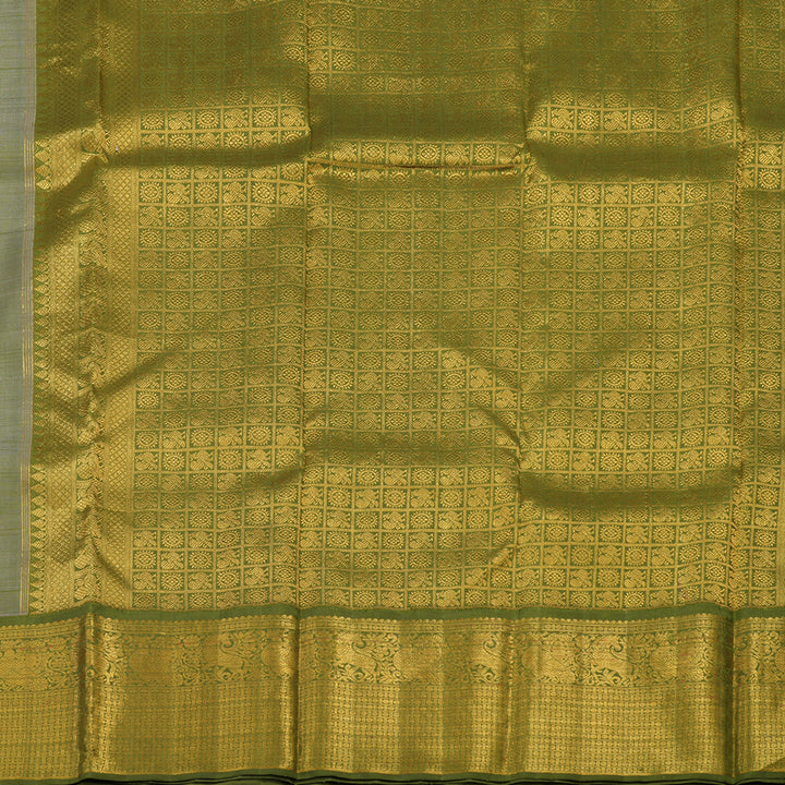Hayagrivas Handloom Mild Onion Pink Kanjivaram Silk Saree with Mehandi Green Border KBE1212I3-1