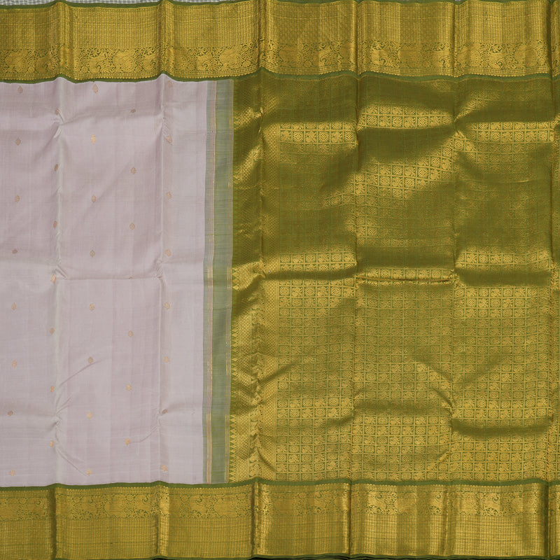 Hayagrivas Handloom Mild Onion Pink Kanjivaram Silk Saree with Mehandi Green Border KBE1212I3-1