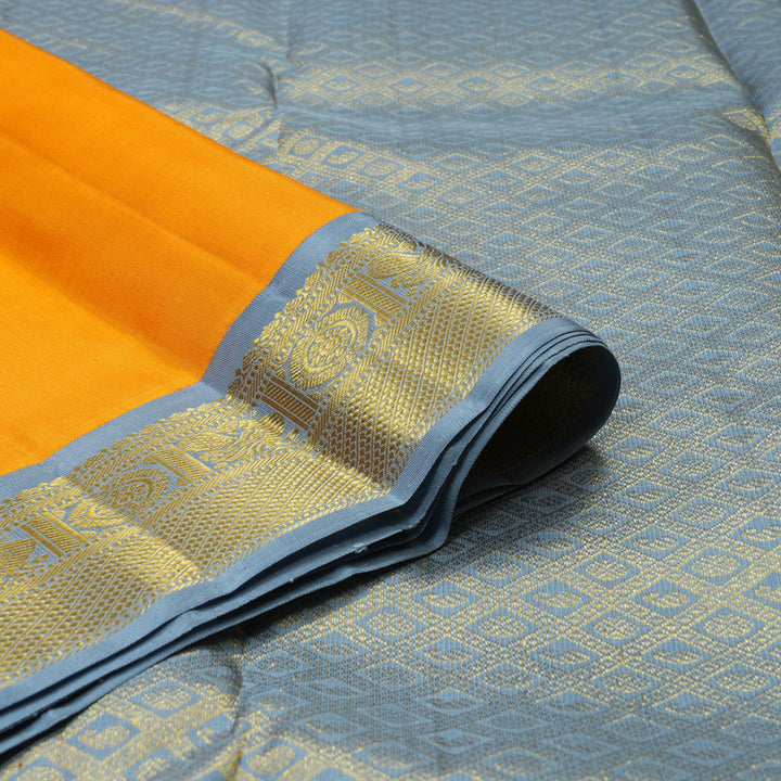Hayagrivas Handloom Mango Orange Kanjivaram Silk Saree KBE1220I2-6