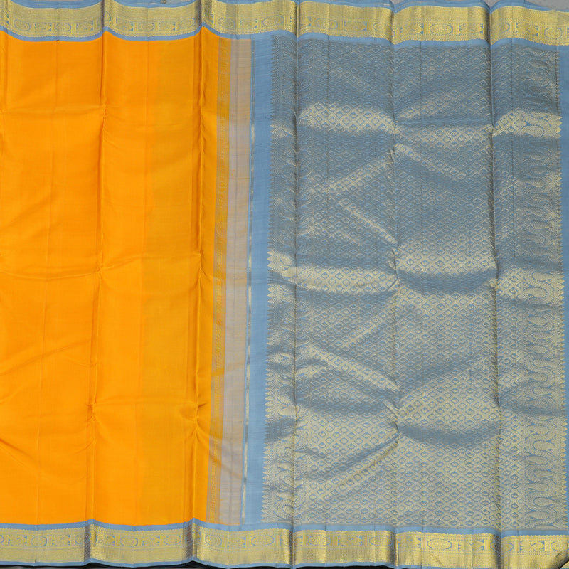 Hayagrivas Handloom Mango Orange Kanjivaram Silk Saree KBE1220I2-6