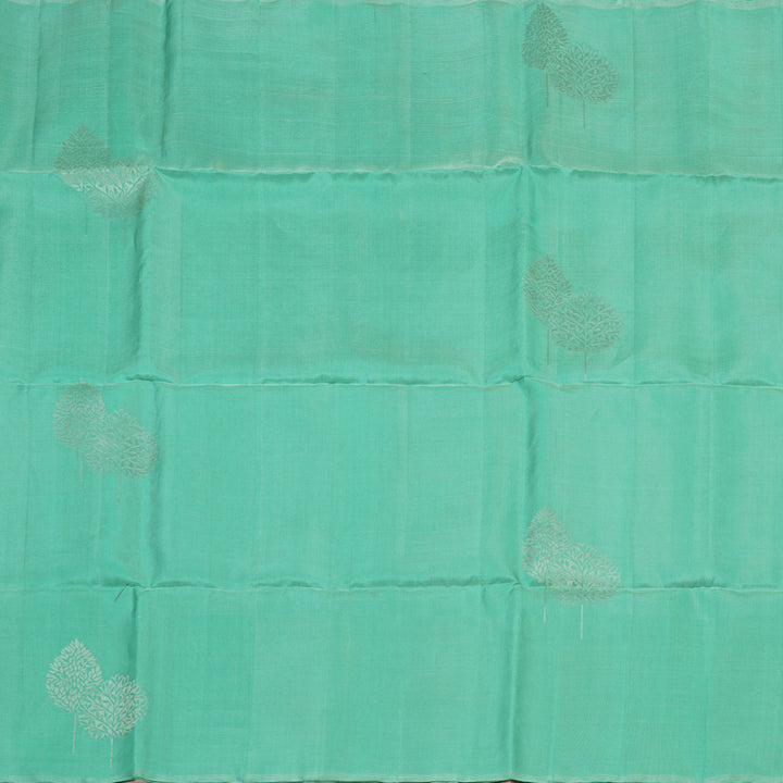 Hayagrivas Mint Green Pure Soft Silk Saree KBE1222I1-2
