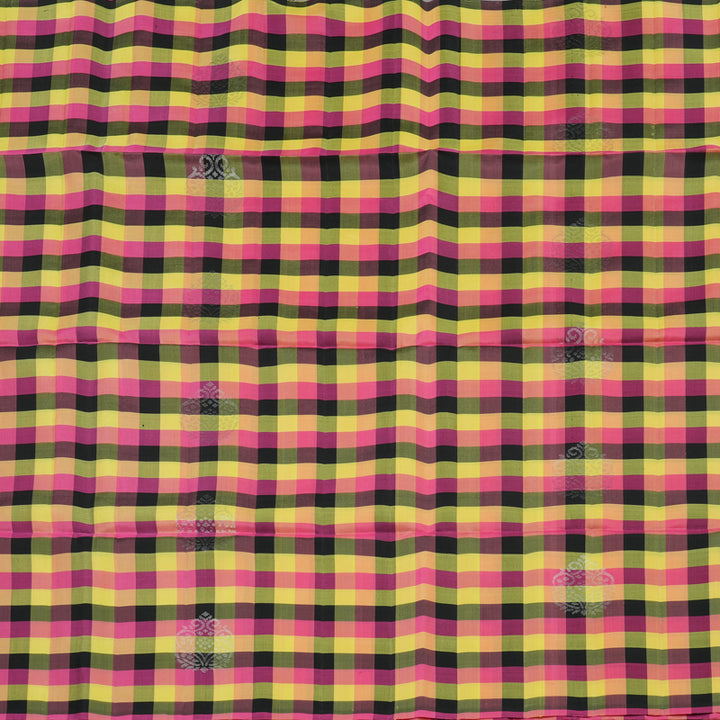 Hayagrivas Multicolour Checks Pure Soft Silk Saree KBE1222I3-1