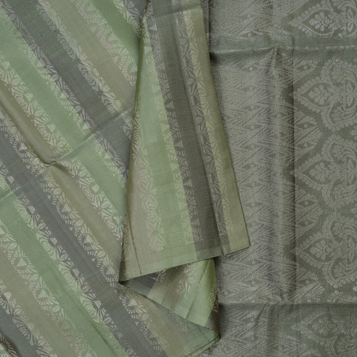 Hayagrivas Handloom Mint Green Soft Silk Saree KBE1222I6-2