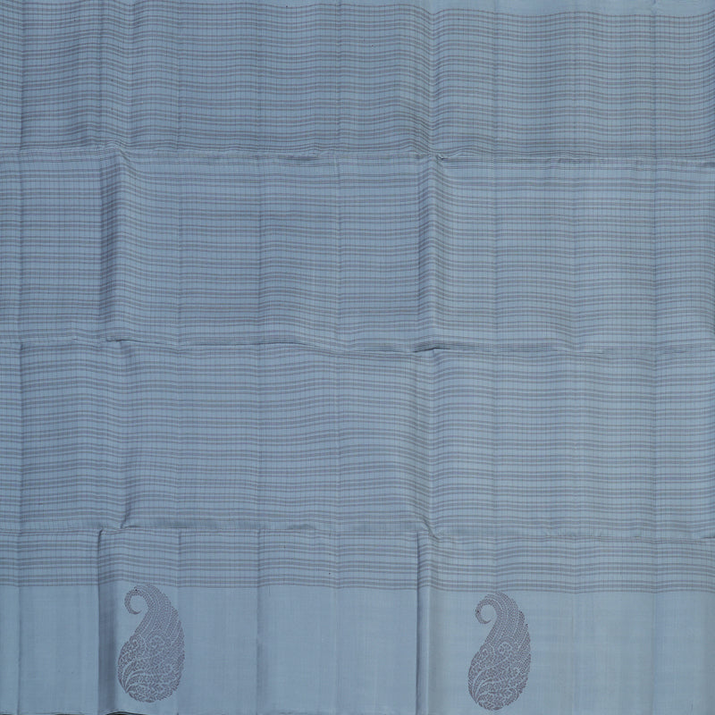 Hayagrivas Handloom Bluish Grey Soft Silk Saree KBE1223I11-2