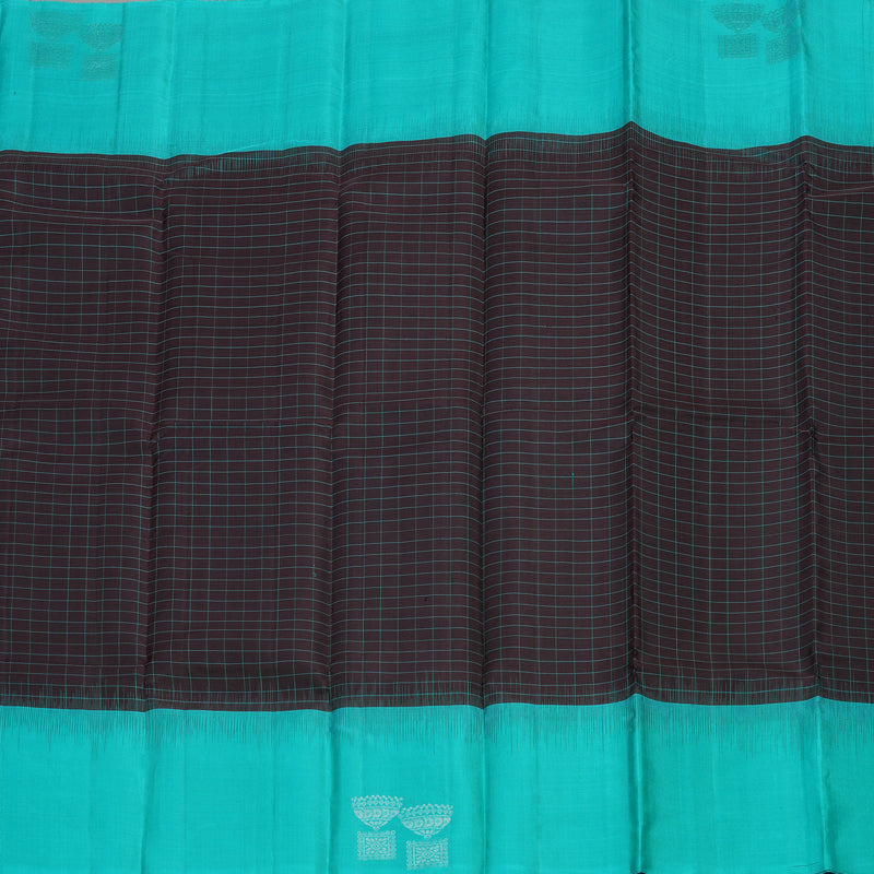 Hayagrivas Handloom Nagapazham Soft Silk Saree with Sea Blue Border KBE1223I15-1