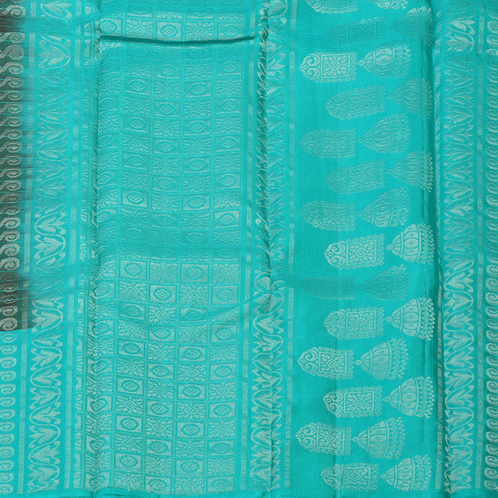 Hayagrivas Handloom Nagapazham Soft Silk Saree with Sea Blue Border KBE1223I15-1