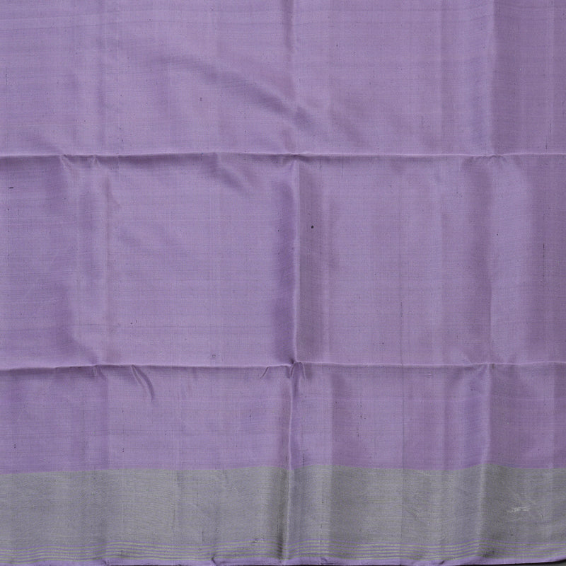 Hayagrivas Handloom Black Pure Ikkat Soft Silk Saree with Lilac Border KBE1225I1-1