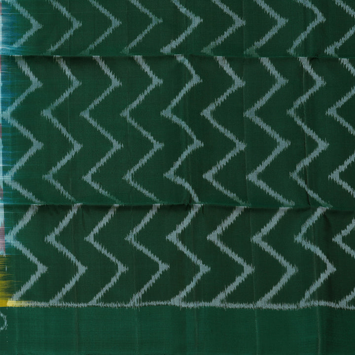 Hayagrivas White Pure Ikkat Soft Silk Saree KBE1225I1-6