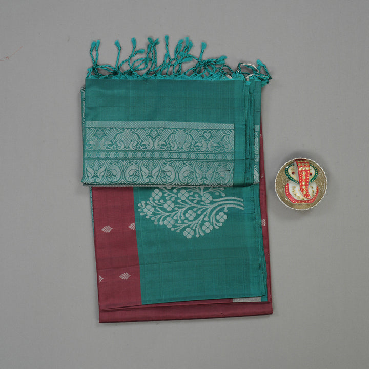 Hayagrivas Copper Rust Pure Soft Silk Saree KBE1225I15-2