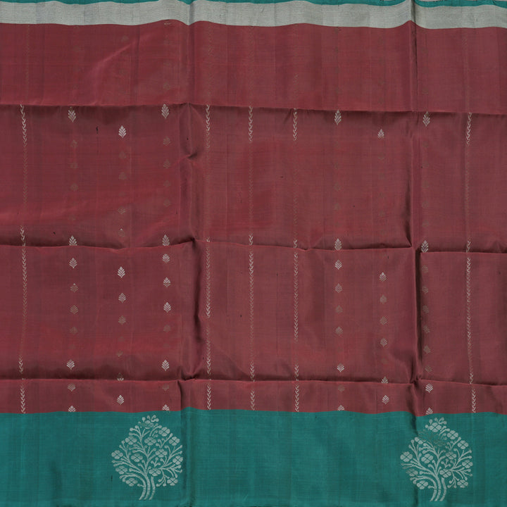 Hayagrivas Copper Rust Pure Soft Silk Saree KBE1225I15-2