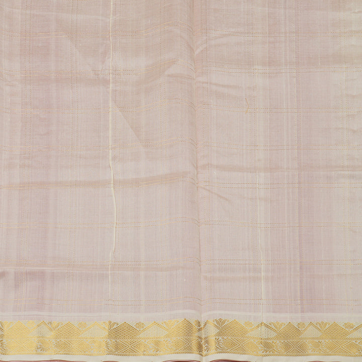 Hayagrivas Handloom Red Pure Silk Cotton Saree with Half White Border KBE1226I5-4