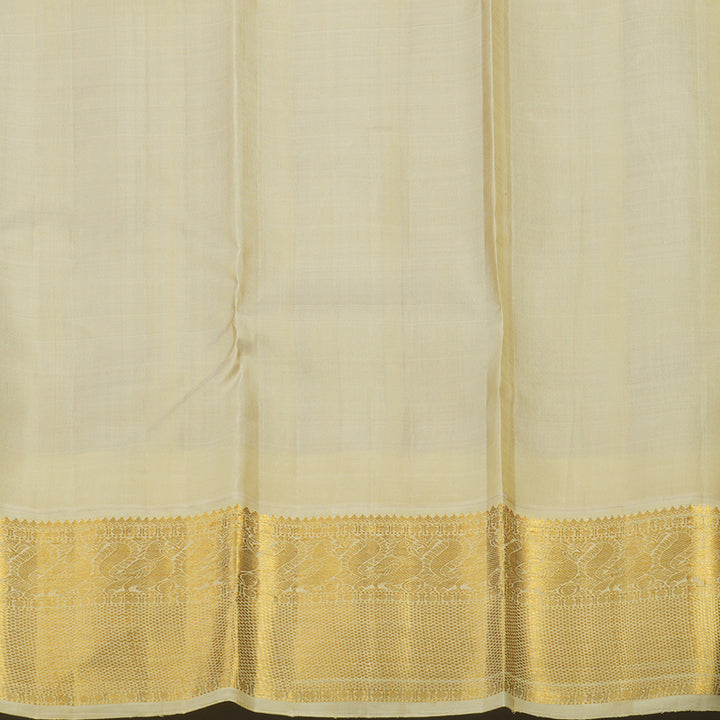Hayagrivas Handloom Violet Kanjivaram Silk Saree with Half White Border KBE1232I2-2