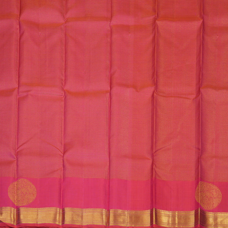 Hayagrivas Handloom Pista Green Kanjivaram Pattu Pavadai with Pink Border KBE1234I1-1