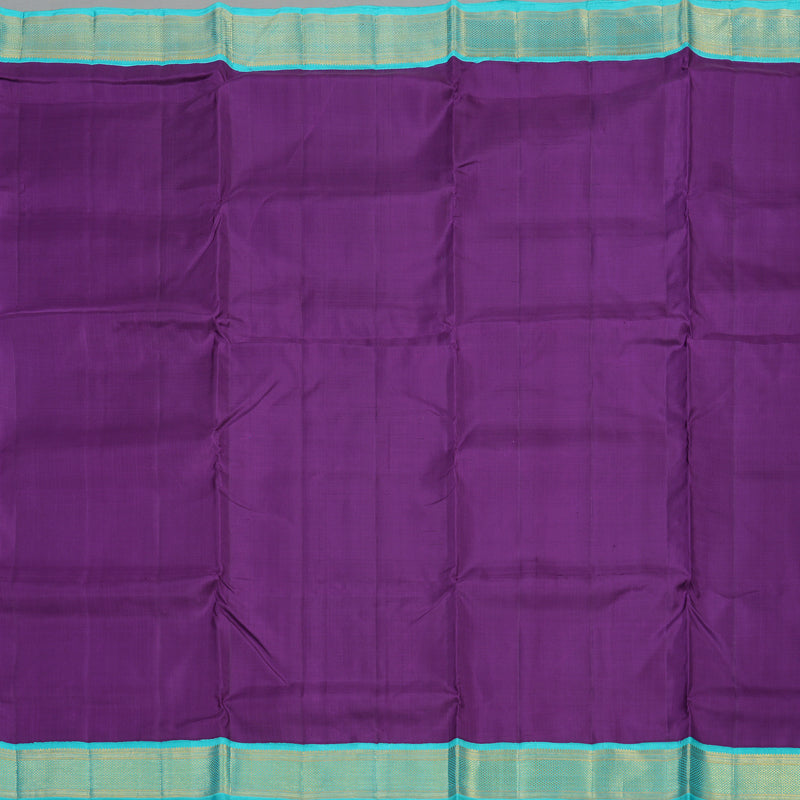 Hayagrivas Handloom Violet Kanjivaram Ten Yards Silk Saree KBE1234I11-1