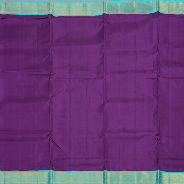 Hayagrivas Handloom Violet Kanjivaram Ten Yards Silk Saree KBE1234I11-1