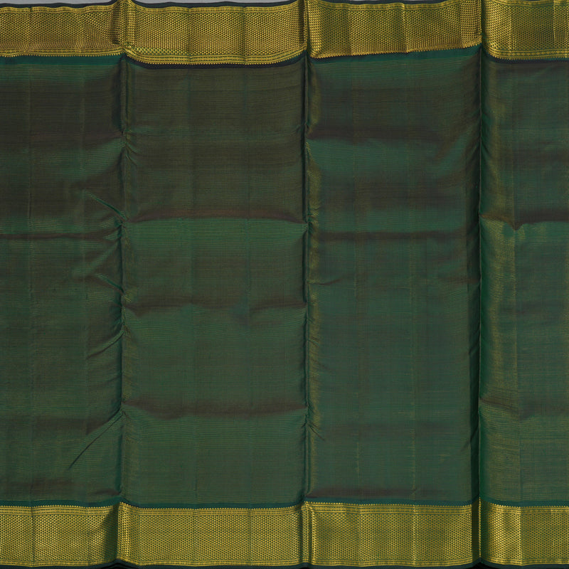 Hayagrivas Handloom Bottle Green Kanjivaram Ten Yards Silk Saree KBE1234I14-1