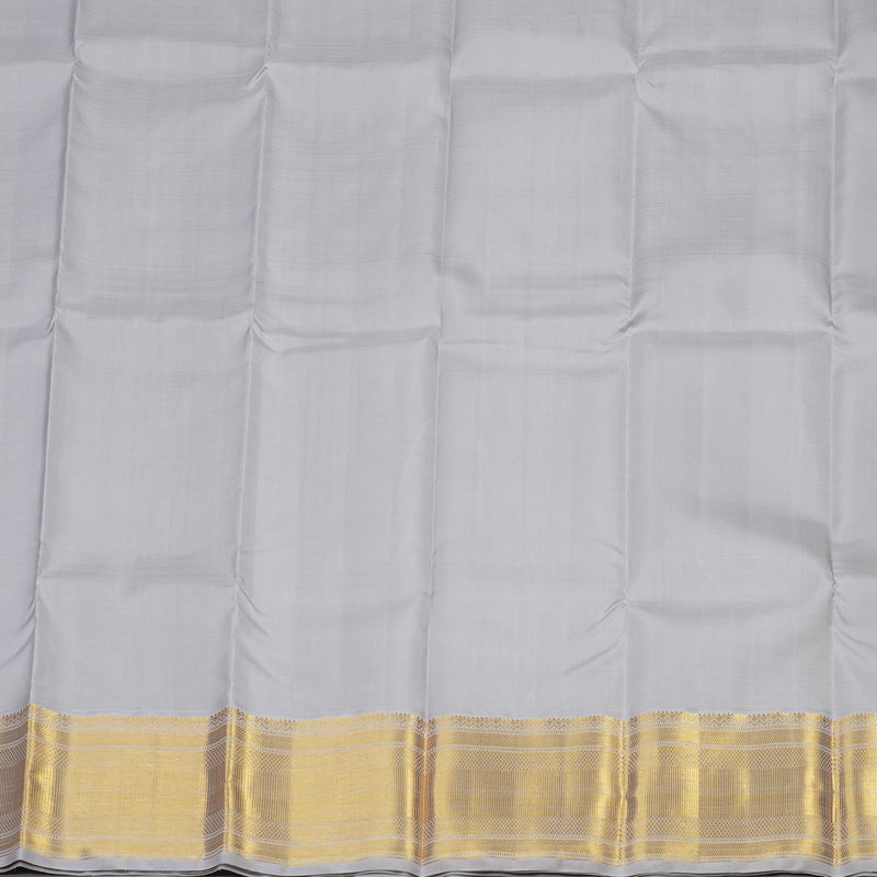 Hayagrivas Handloom Mehandi Green Kanjivaram Pattu Pavadai with Lilac Border KBE1234I3-1