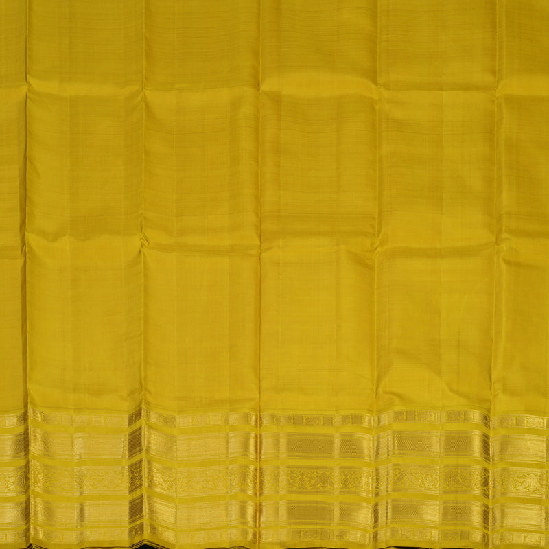Hayagrivas Handloom Magenta Kanjivaram Pattu Pavadai with Sampanga Yellow border KBE1234I7-1