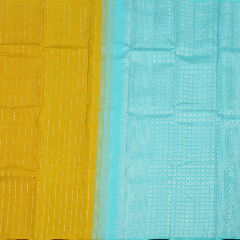 Hayagrivas Handloom Sampanga Yellow Kanjivaram Silk Saree KBE1235I14-1