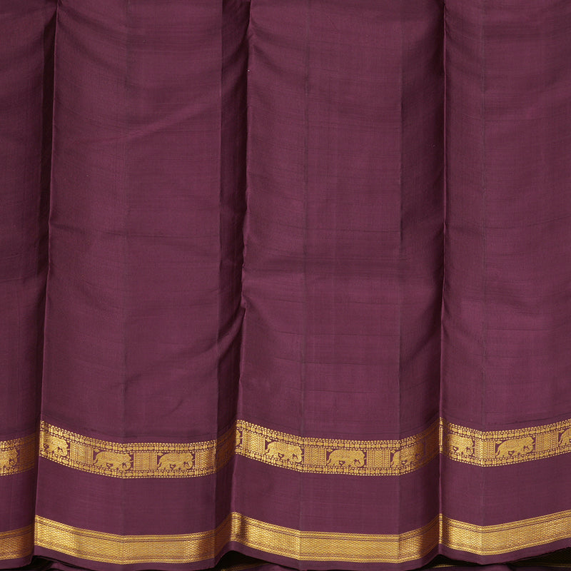 Hayagrivas Handloom Rose Pink Kanjivaram Silk Saree with Wine Maroon Border KBE1235I16-1