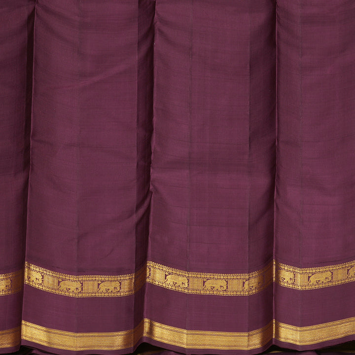 Hayagrivas Handloom Rose Pink Kanjivaram Silk Saree with Wine Maroon Border KBE1235I16-1