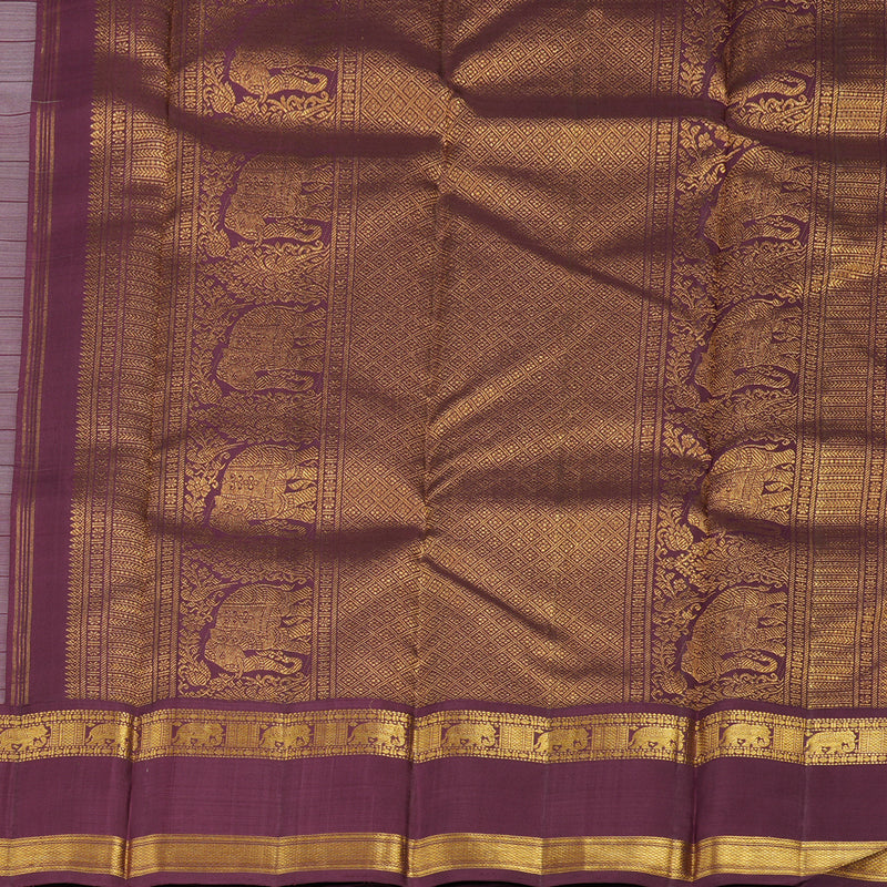 Hayagrivas Handloom Rose Pink Kanjivaram Silk Saree with Wine Maroon Border KBE1235I16-1