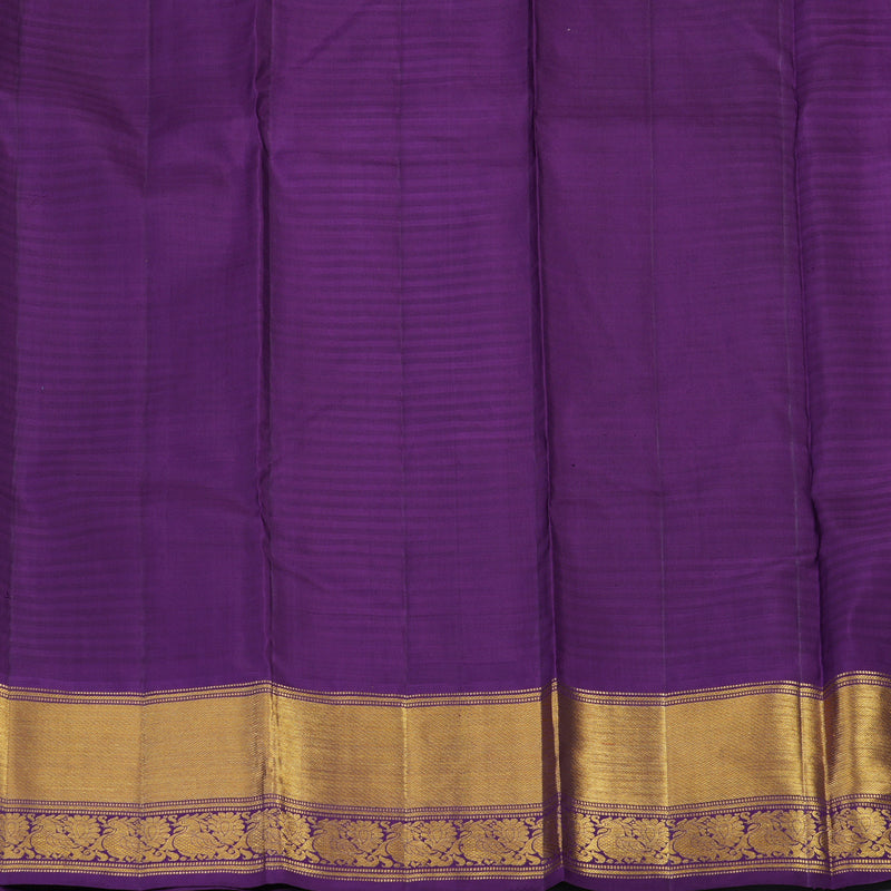 Hayagrivas Handloom Pastel Checks Kanjivaram Silk Saree with Purple Border KBE1235I18-1