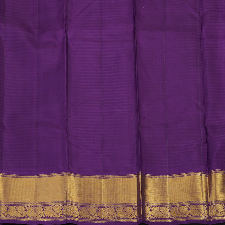Hayagrivas Handloom Pastel Checks Kanjivaram Silk Saree with Purple Border KBE1235I18-1