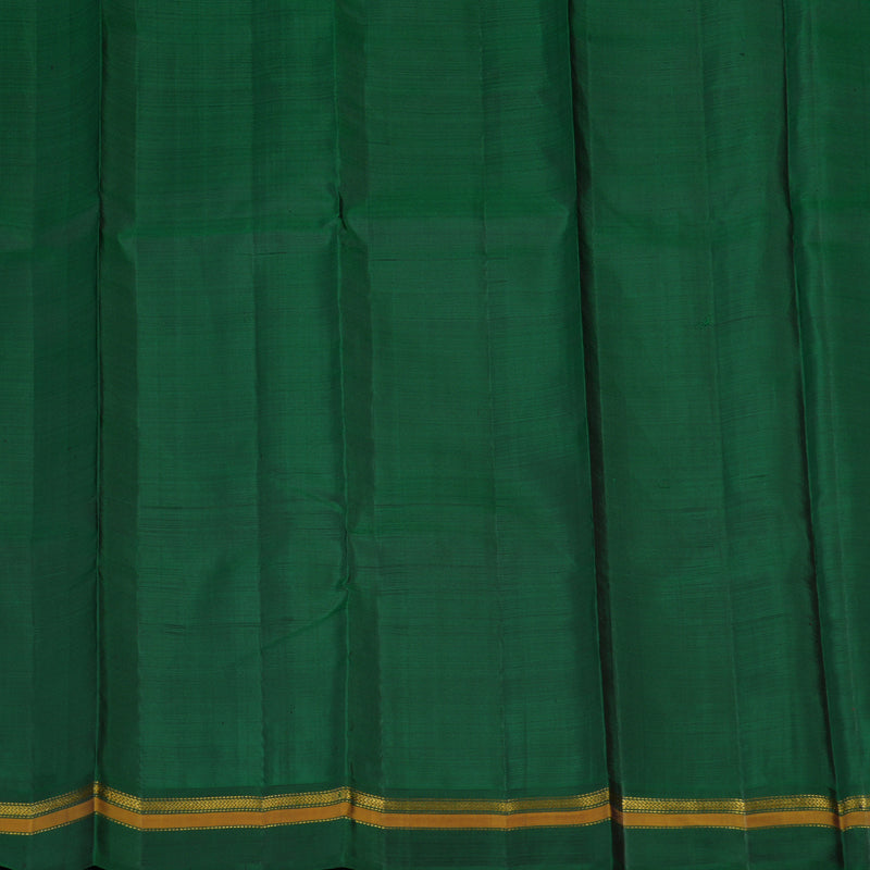 Hayagrivas Handloom Wine Kanjivaram Silk Saree with Dark Green Border KBE1235I20-1