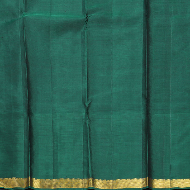 Hayagrivas Handloom Rose Pink Kanjivaram Silk Saree with Dark Green Border KBE1235I23-2