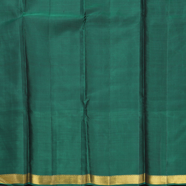 Hayagrivas Handloom Rose Pink Kanjivaram Silk Saree with Dark Green Border KBE1235I23-2