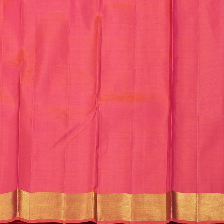 Hayagrivas Handloom Orangish Pink Kanjivaram Silk Saree KBE1235I8-1