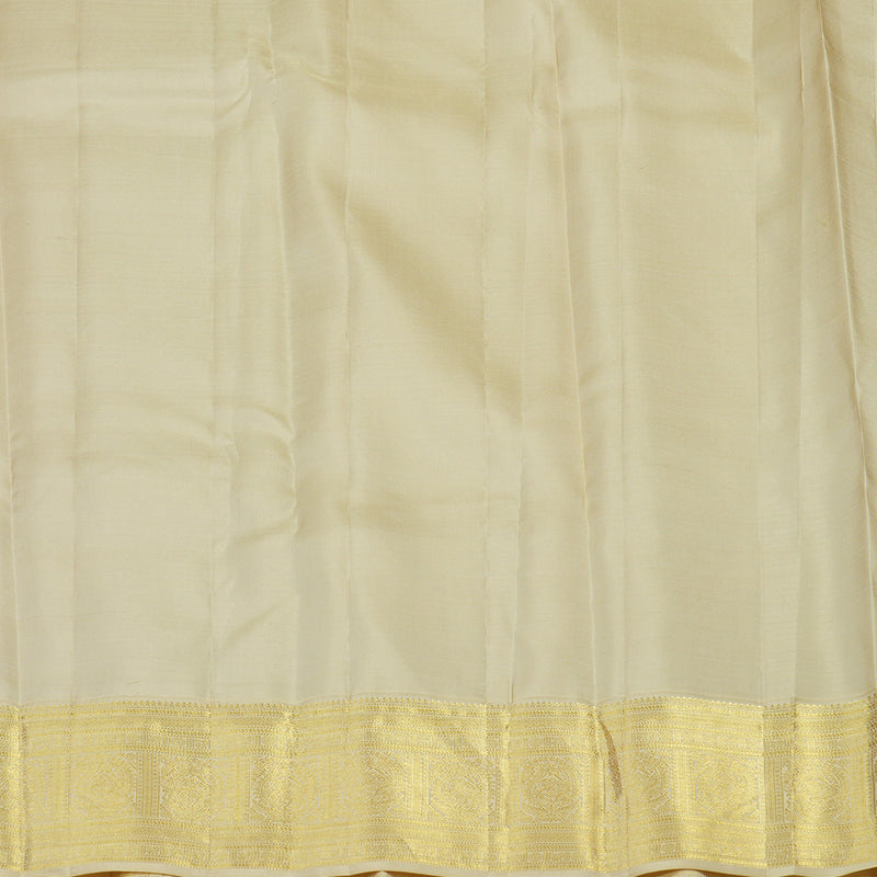 Hayagrivas Handloom Royal Beige Kanjivaram Silk Saree with Cream border KBE1238I20-1