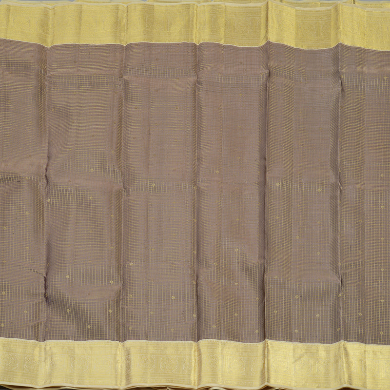 Hayagrivas Handloom Royal Beige Kanjivaram Silk Saree with Cream border KBE1238I20-1