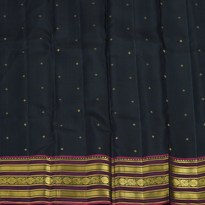 Hayagrivas Handloom Pista Green & Onion Pink Muted Checks Kanjivaram Silk Saree KBE1238I24-1