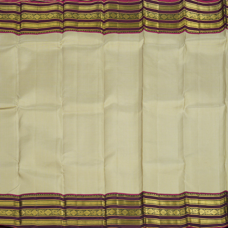 Hayagrivas Handloom Pista Green & Onion Pink Muted Checks Kanjivaram Silk Saree KBE1238I24-1
