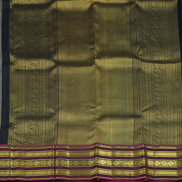 Hayagrivas Handloom Pista Green & Onion Pink Muted Checks Kanjivaram Silk Saree KBE1238I24-1