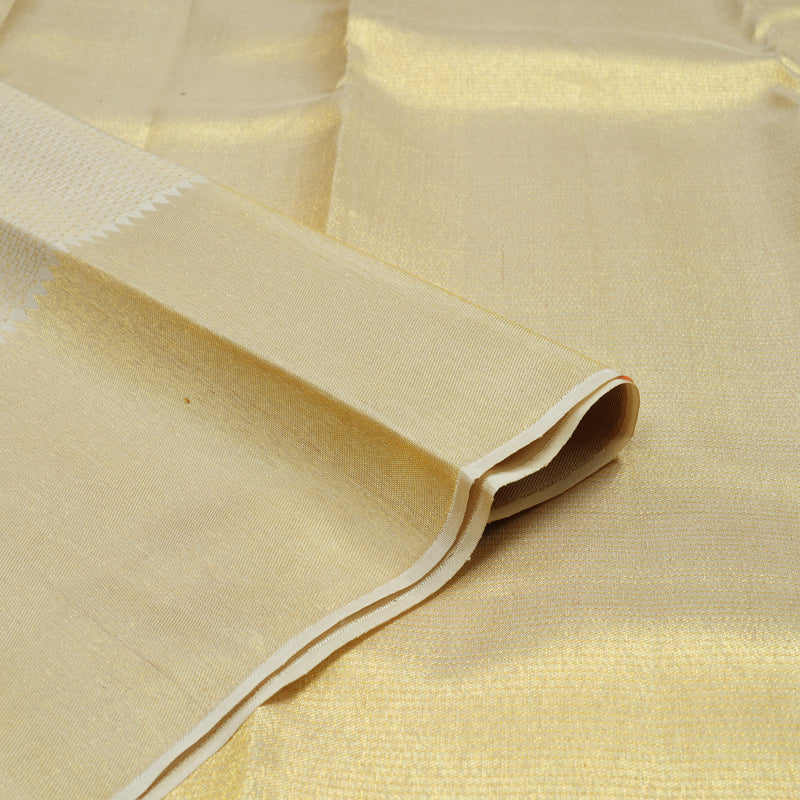 Hayagrivas Handloom Half-White Kanjivaram Silk Saree KBE1238I33-1